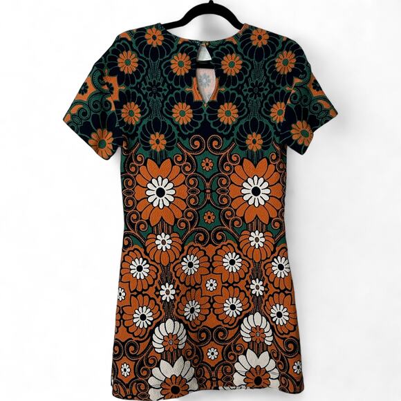Anthropologie Maeve Hippy Short Sleeve Floral Shift Mini Dress (XS) - Picture 9 of 16